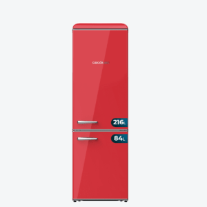 Frigorífico retro Cecotec Bolero CoolMarket Combi Origin 300 Red E 300L
