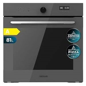 Horno Integrable Multifunción Airfryer Cecotec Bolero Hexa AF316000 Glass Grey A 60cm