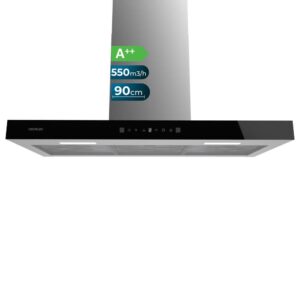 Campana T Extractora Cecotec Bolero Flux TT 905500 Glass Black A++
