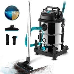 Aspirador Trineo de Sólidos y Líquidos Cecotec Conga Rockstar Wet & Dry Steel Max Pro 1600 W