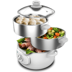 Vaporera Eléctrica Cecotec Vapovita SteelPot White 10L 1300W