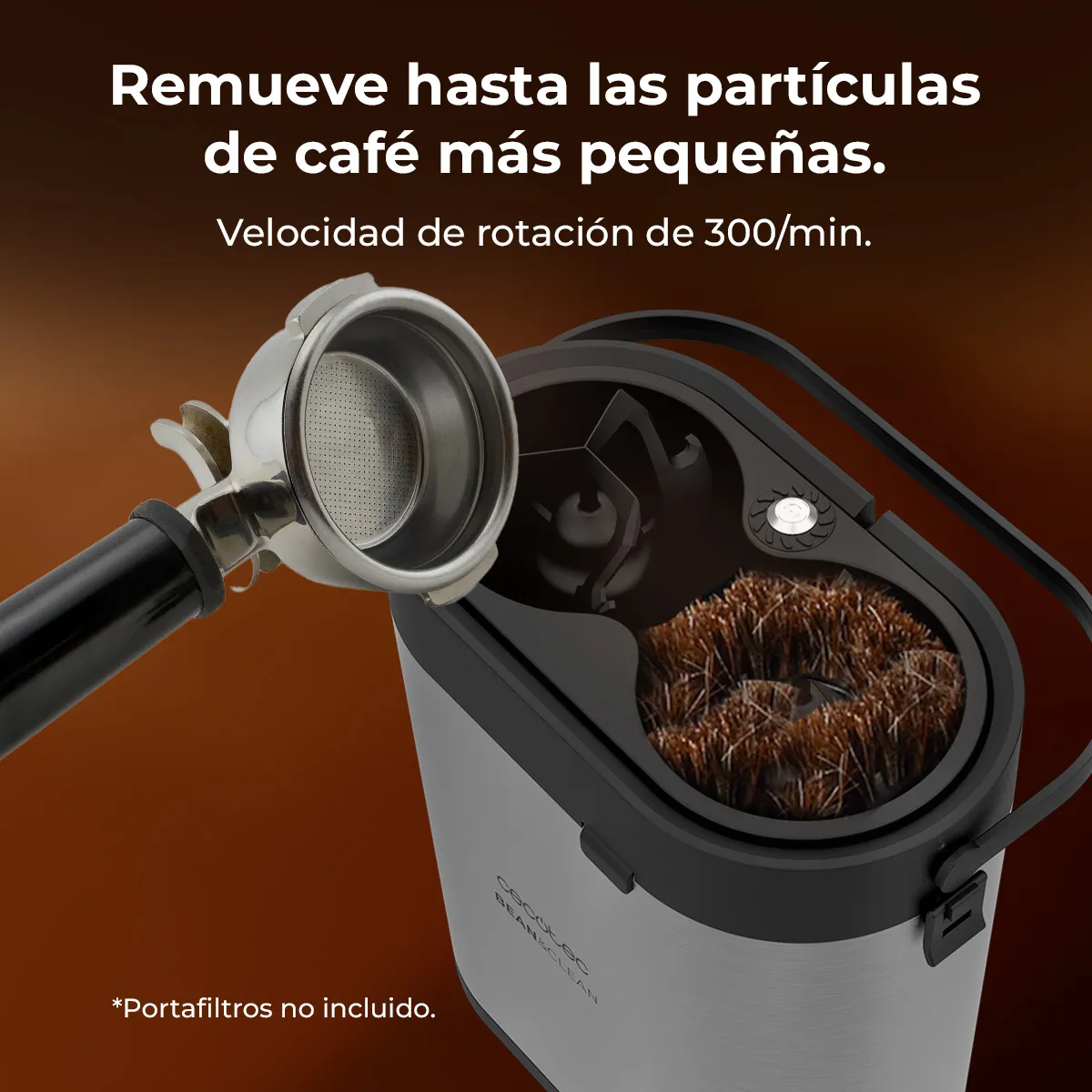 Limpiador Electrico de Cafeteras con Portafiltro Cecotec Bean&Clean - Imagen 3