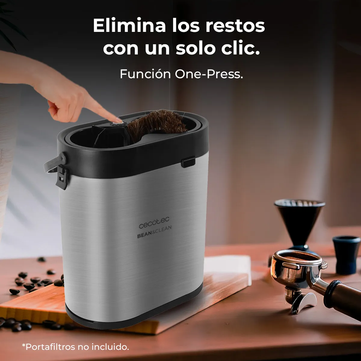 Limpiador Electrico de Cafeteras con Portafiltro Cecotec Bean&Clean - Imagen 4
