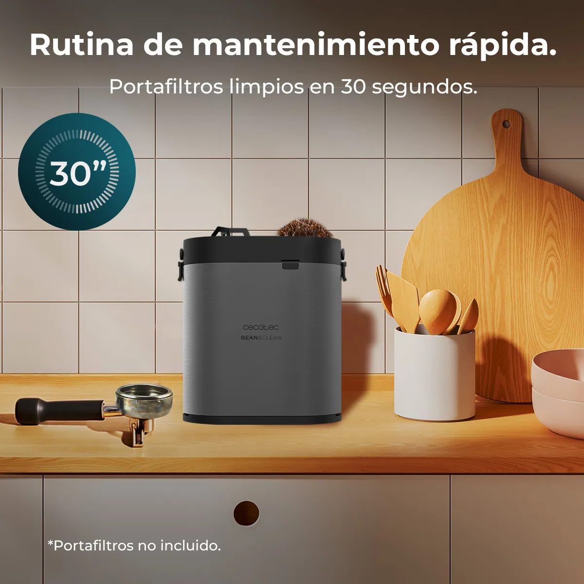 Limpiador Electrico de Cafeteras con Portafiltro Cecotec Bean&Clean - Imagen 5