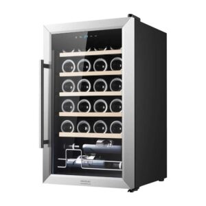 Vinoteca 24 Botellas Cecotec Bolero GrandSommelier 2450 Inox Compressor Clase G