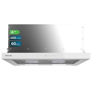 Campana Extratora Telescópica Cecotec Bolero Flux TLT 605500 Glass White Clase A++ 70W