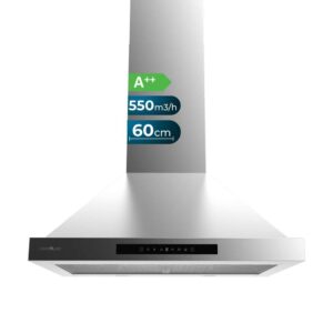 Campana Extractora Piramidal Cecotec Bolero Flux PT 605500 Inox Clase A ++ 70W
