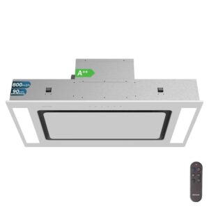 Campana Integrable Cecotec Bolero Flux TIR 908000 Glass White Clase A++ 210W