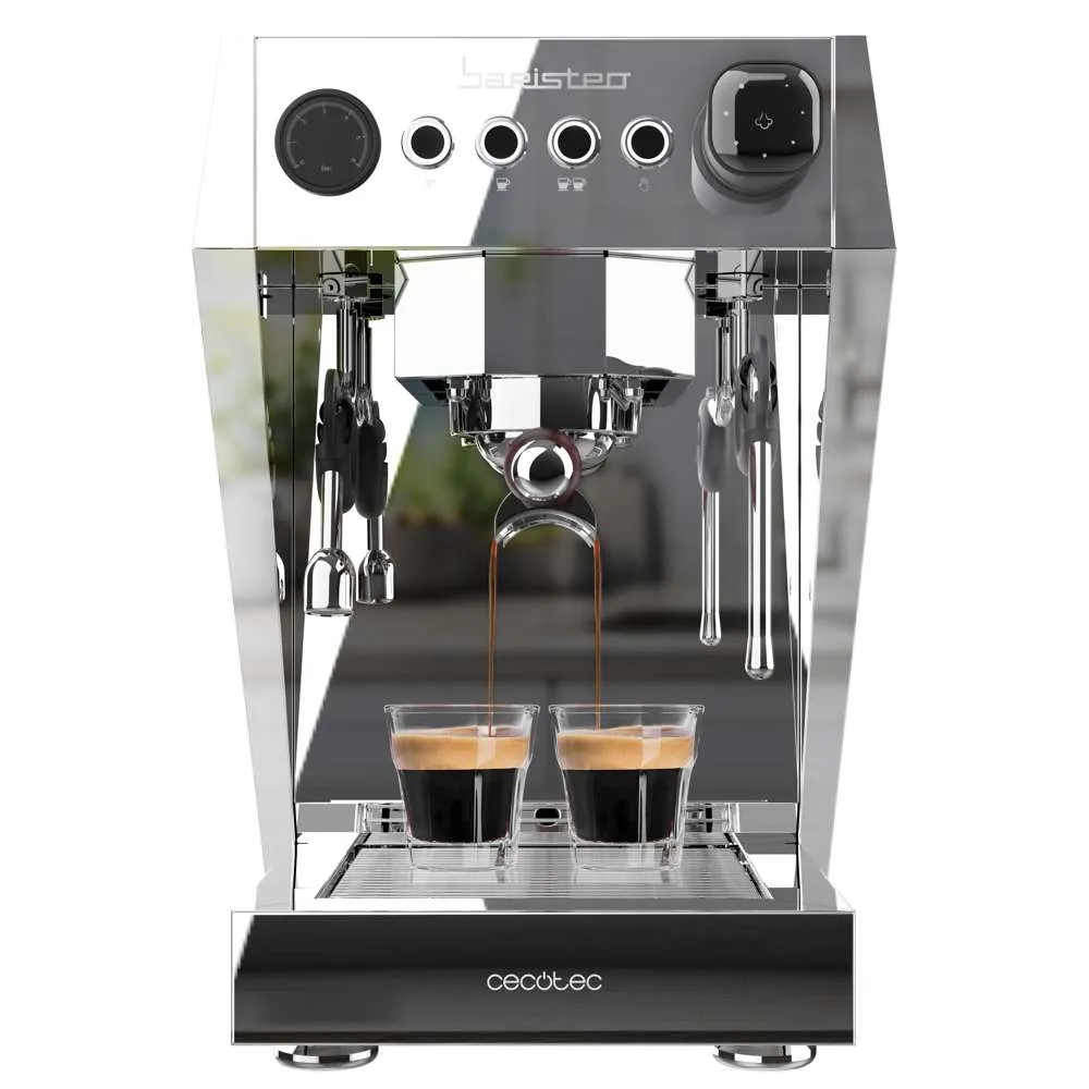 Cafetera Profesional con Pre-infusión Ajustable de 15 Bares Cecotec Baristeo Brava