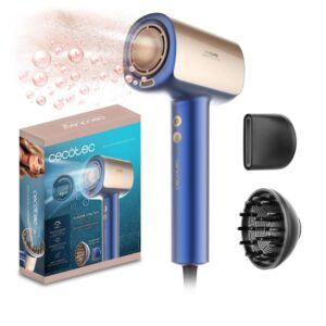 Secador de Pelo Cecotec DryGlam Nano Plasma Blue Potencia de 110,000 RPM y 1600W
