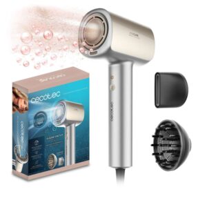 Secador de Pelo Cecotec DryGlam Nano Plasma Aluminum Potencia de 110,000 RPM y 1600W