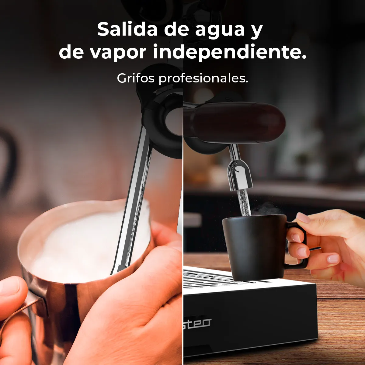 Cafetera Profesional con Pre-infusión Ajustable de 15 Bares Cecotec Baristeo Brava - Imagen 5