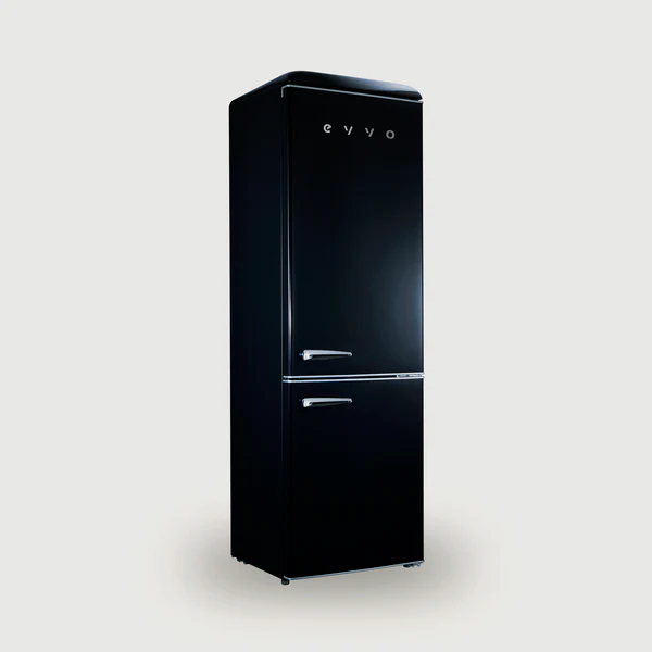 Frigorífico Combi Evvo F55 Retro 300L Negro - Imagen 2