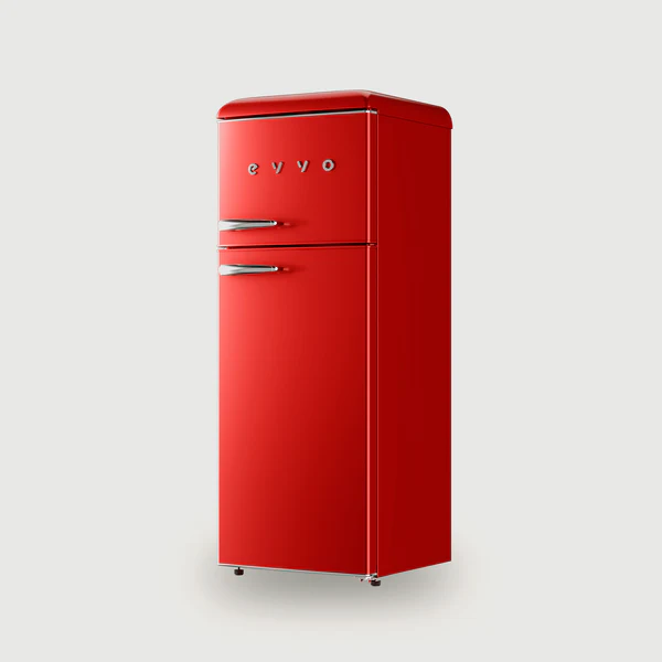 Frigorífico 2 puertas Evvo F45 Retro 215L Rojo - Imagen 2