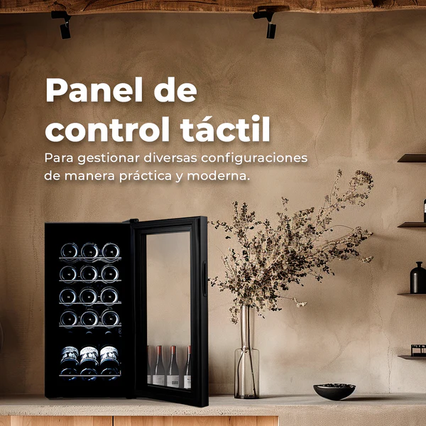 Vinoteca Evvo VT15 Compressor con Capacidad para 15 Botellas - Imagen 5