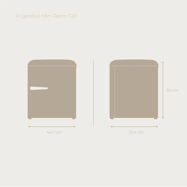 Frigorífico Mini Evvo F20 Retro 45L - Imagen 3