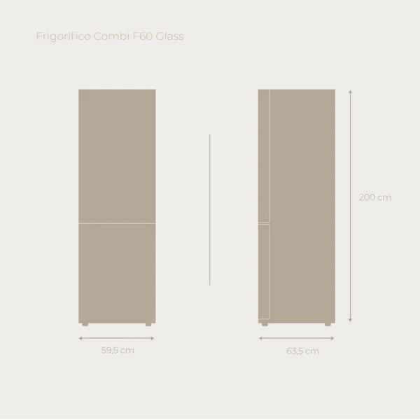 Frigorífico Combi Evvo F60 Glass White 356L Clase D - Imagen 3