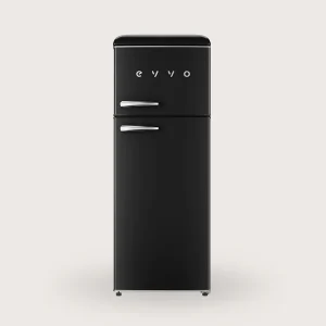 Frigorífico 2 puertas Evvo F45 Retro 215L Negro
