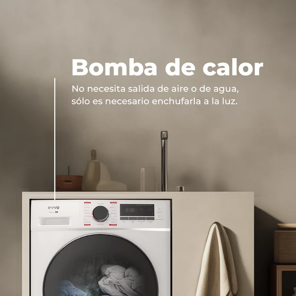 Secadora Evvo Nature S8 Bomba Calor 8Kg - Imagen 5