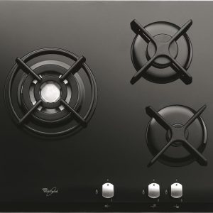 Placa de Gas Whirlpool AKT404/NB 3 Zonas 56cm Negro 6.3kW