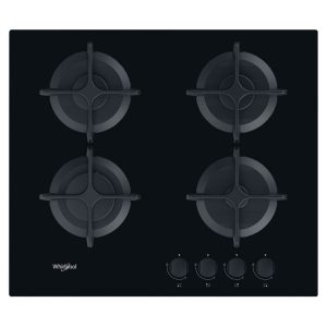 Placa de Gas Whirlpool GOB616/NB 4 Zonas 60cm Negro 7.3kW