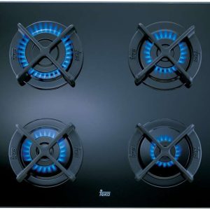 Placa de Gas Cristal Polivalente Teka CGC4GAIAL Nat 4 Zonas 60cm Negro 7.5kW