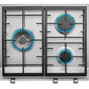 Placa de Gas Acero Teka EX60.13GAIALDRCI 3 Zonas 58cm Inox 8.55kW