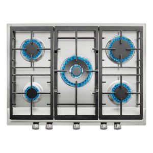 Placa de Gas Acero Teka EX70.15GAIALDRCIBTN BUT(NAT) 5 Zonas 68cm Inox 11.3kW