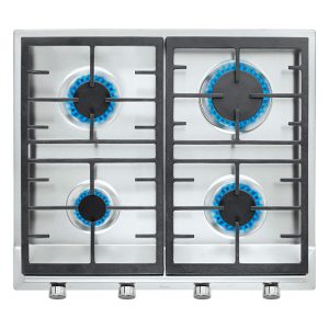 Placa de Gas Acero Teka EX60.14GAIALCIBTN 4 Zonas 58cm Inox 7.3kW