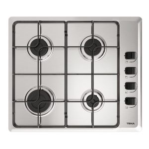 Placa de Gas Acero Teka HLX640KLA IX BUT 4 Zonas 58cm Inox 7.5kW