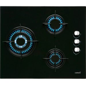 Placa de Gas Cata CI6021BK 3 Zonas 59cm Negro 5.75kW