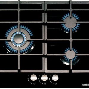 Placa de Gas Cata LCIB6021BK 3 Zonas 60cm Negro 6.25kW