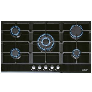 Placa de Gas Cata LCI 9041 BK 5 Zonas 87cm Negro 11kW