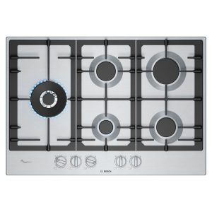 Placa de Gas Acero Bosch PCS7A5I90 5 Zonas 75cm Inox 12.5kW