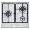Placa de Gas Acero Bosch PGC6B5K90 3 Zonas 58.2cm Inox 7.3kW