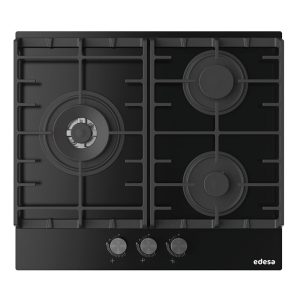Placa de Gas Edesa EGG6031 TI TR CI B 3 Zonas 58cm Negro 8kW