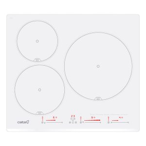 Placa de Inducción Cata INSB6003E2WH 3 Zonas 59cm Blanco 7.1kW
