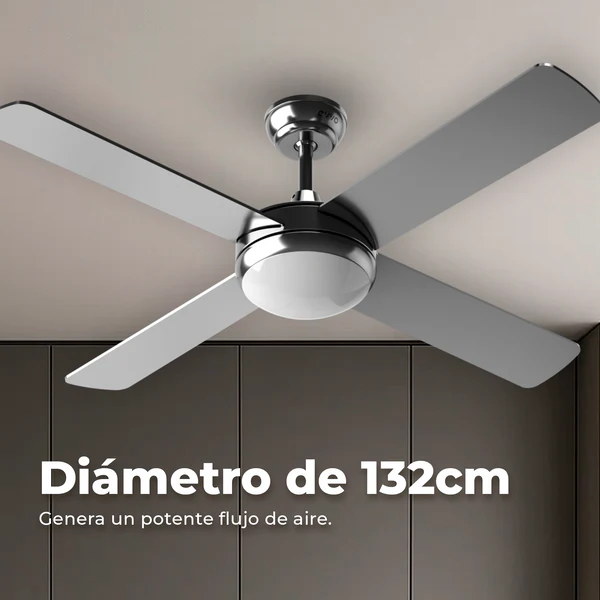 Ventilador de Techo Evvo V516 Steel 18W - Imagen 2