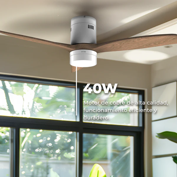 Ventilador de techo EVVO V550 Wood Wifi 40W - Imagen 4