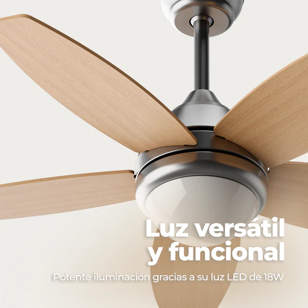 Ventilador de techo Evvo V416 Wood 18W - Imagen 3