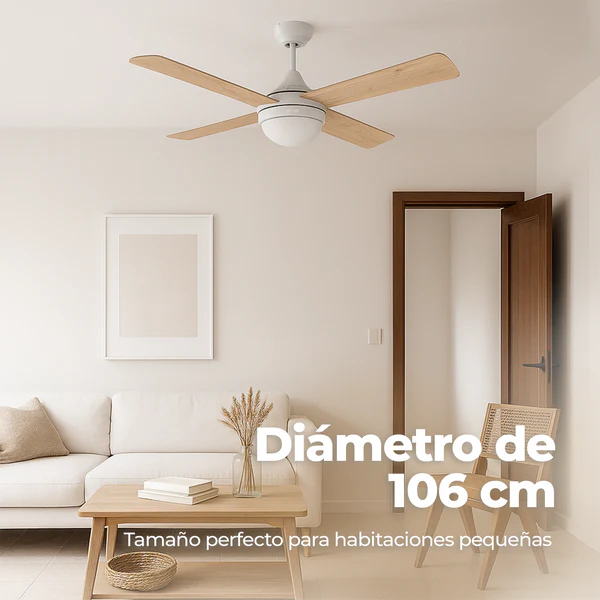 Ventilador de techo Evvo V440 Wood 18W - Imagen 3