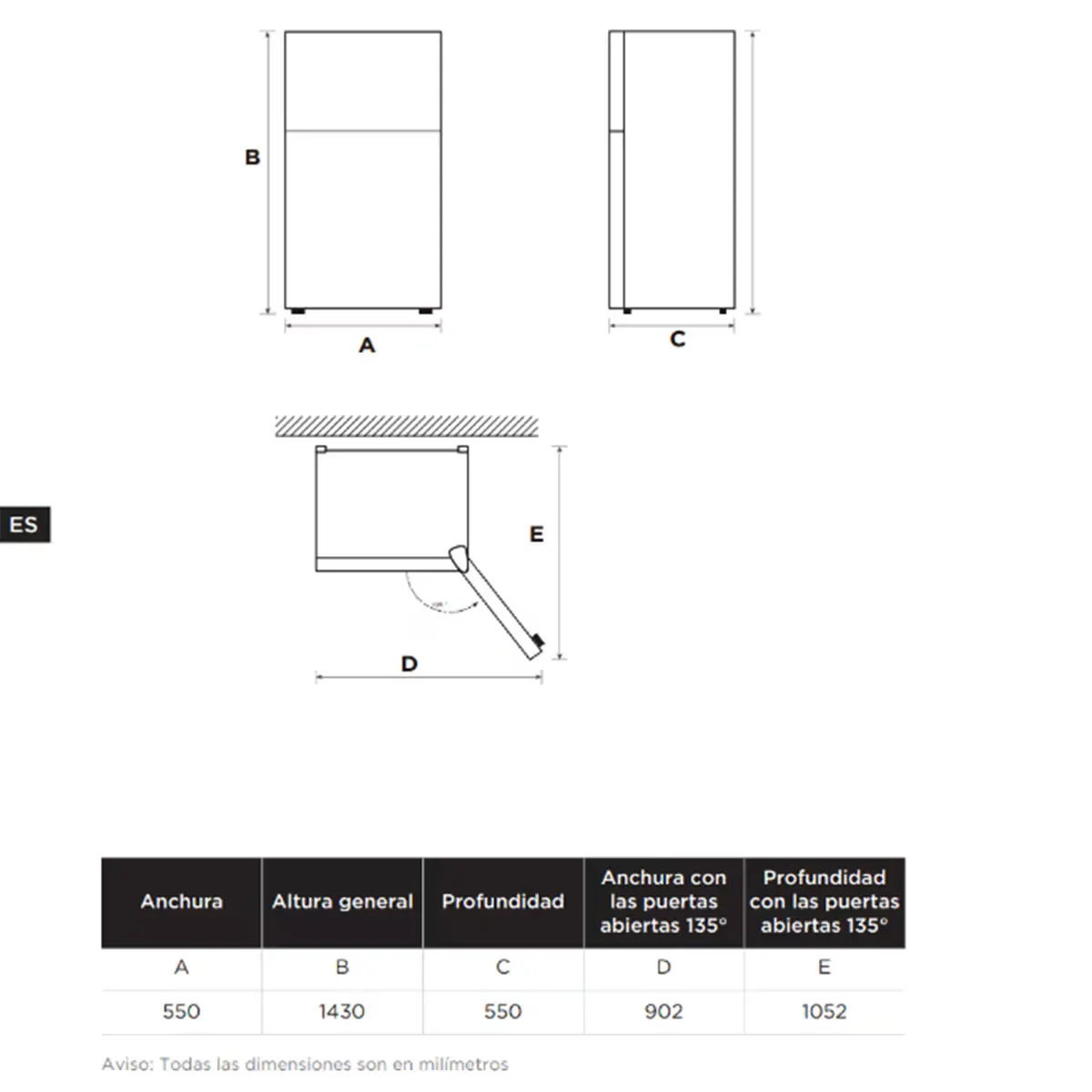 Frigorífico 2P Midea MDRT294FGE01 204L Clase E Blanco - Imagen 3