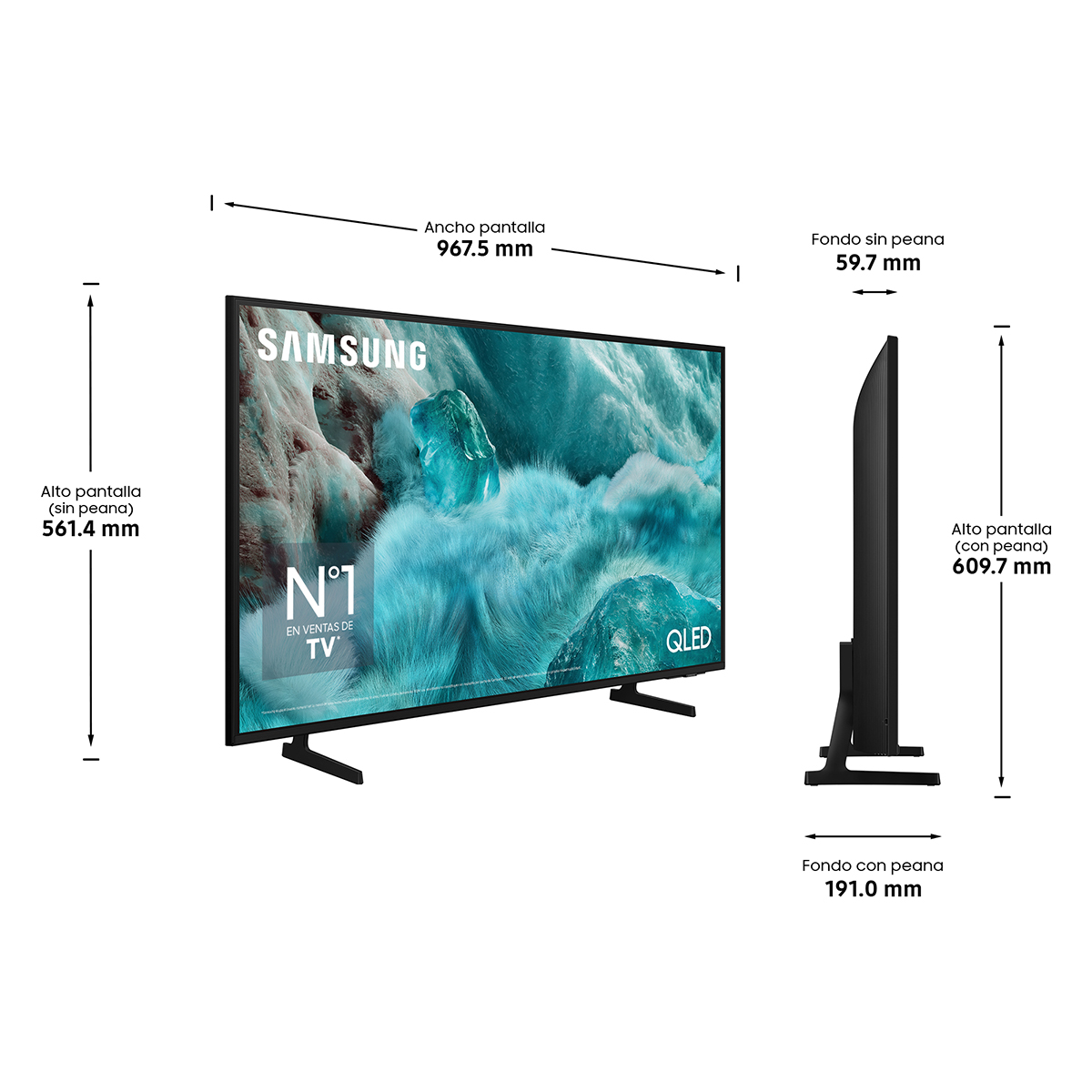 TV Samsung TQ43Q7FAAUXXC 43'' 4K QLED 108cm Clase G - Imagen 2