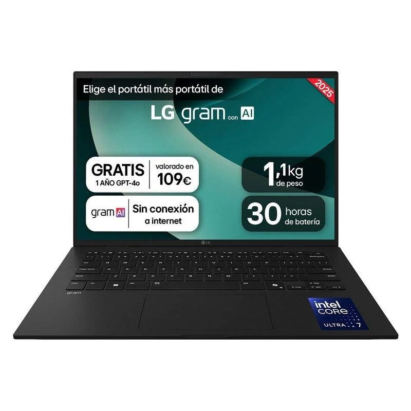Portátil LG gram 14Z90T 14" Intel Core Ultra 7 255H 32GB 1TB Windows 11 Home