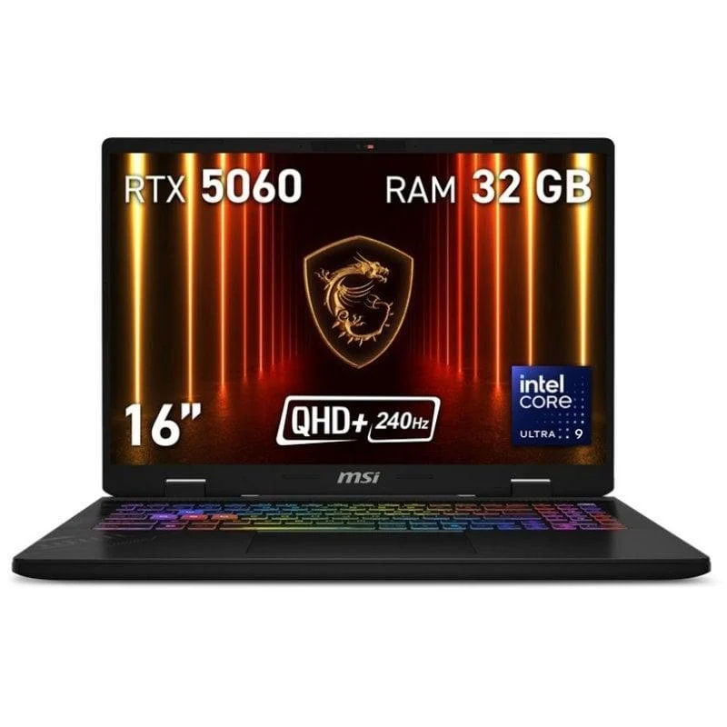 Portátil MSI Crosshair 16 HX AI D2XWFKG-244XES Intel Core Ultra 9 275HX 32GB 2TB SSD FreeDOS 16" Gris
