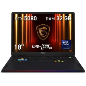 Portátil MSI Raider 18 HX AI A2XWIG-252ES Intel Core Ultra 9 285HX 32GB 1TB SSD 18" Negro