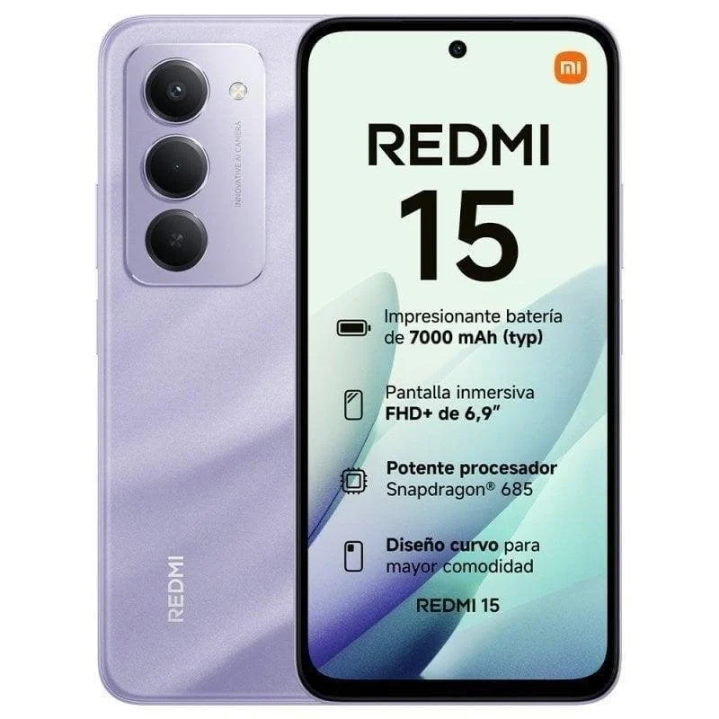 Smartphone Xiaomi REDMI 15 6GB 128GB 4G 6.9" Morado Claro