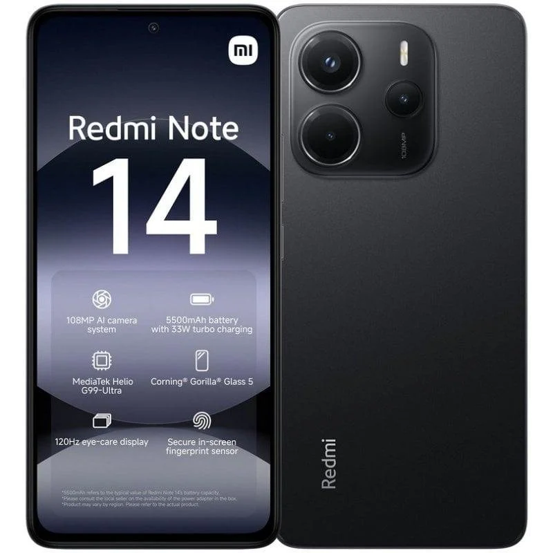 Smartphone Xiaomi REDMI Note 14 8GB 256GB 4G 6.67" en 2 Colores