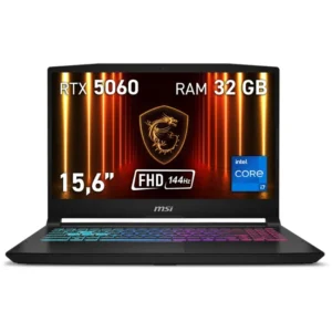 Portátil MSI Katana 15 HX B14WFK-461XES 15.6" Intel Core i7-14650HX 32GB 1TB SSD FreeDOS 15.6" Negro