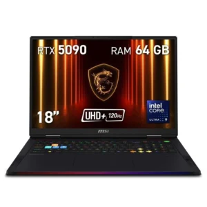 Portátil MSI Raider 18 HX AI A2XWJG-459ES Intel Core Ultra 9 285HX 64GB 2TB SSD 18" Negro